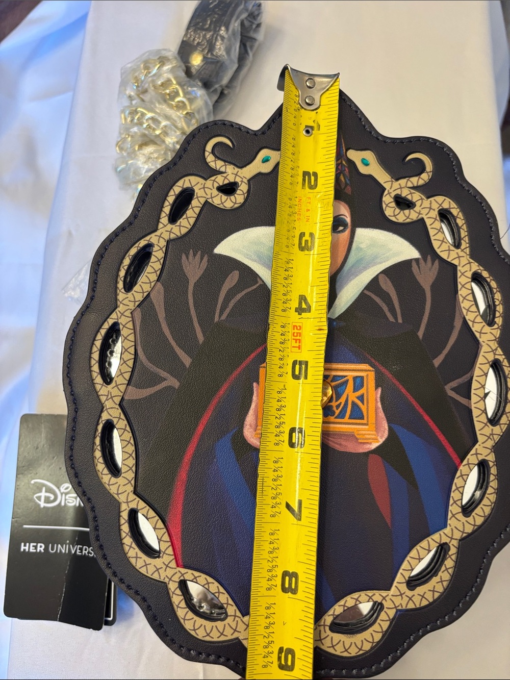 Disney Evil Queen Navy, Black and Gold Decorative Crossbody - Picture 15 of 16